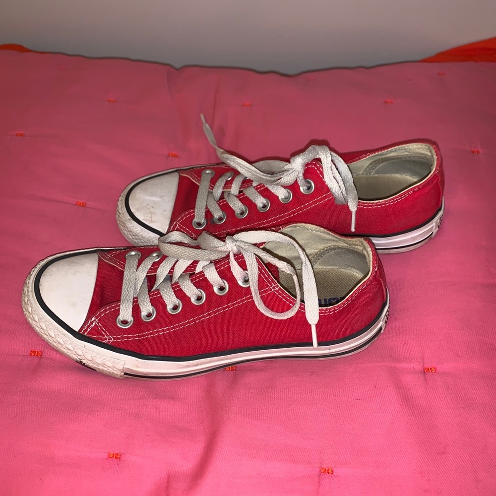 Red low top Converse